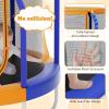 Giantex 48″ Trampoline for Kids, Toddler Trampoline with Safety Enclosure Net, Max Load 265 Lbs, Outdoor Mini Trampoline with Net for Kids, Indoor Small Trampoline Gifts for Boys Girls Aged 3-6(Blue+ Orange)