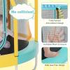 Giantex 48″ Trampoline for Kids, Toddler Trampoline with Safety Enclosure Net, Max Load 265 Lbs, Outdoor Mini Trampoline with Net for Kids, Indoor Small Trampoline Gifts for Boys Girls Aged 3-6(Green+ Yellow)
