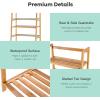 Giantex 4-Tier Bamboo Plant Stand Flower Pots Holder Display Shelf, 47.5inch Ladder Shelf Plants Organizer Rack for Patio Balcony Garden Home, Bookcase Planter Storage Shelving Unit Indoor Outdoor