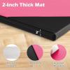 Giantex 4’x10’x 2″ Gymnastics Mat, 4-Panel Folding Aerobics Exercise Mat w/Hook & Loop Fastener, Carrying Handle, Portable Tumbling Mat for Stretching Yoga Cheerleading Martial Arts(Rose/Black)