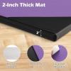 Giantex 4’x10’x 2″ Gymnastics Mat, 4-Panel Folding Aerobics Exercise Mat w/Hook & Loop Fastener, Carrying Handle, Portable Tumbling Mat for Stretching Yoga Cheerleading Martial Arts(Purple/Black)
