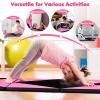 Giantex 4’x10’x 2″ Gymnastics Mat, 4-Panel Folding Aerobics Exercise Mat w/Hook & Loop Fastener, Carrying Handle, Portable Tumbling Mat for Stretching Yoga Cheerleading Martial Arts(Black/Rose)