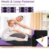 Giantex 4’x10’x 2″ Gymnastics Mat, 4-Panel Folding Aerobics Exercise Mat w/Hook & Loop Fastener, Carrying Handle, Portable Tumbling Mat for Stretching Yoga Cheerleading Martial Arts(Purple/Black)