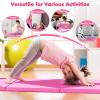Giantex 4’x10’x 2″ Gymnastics Mat, 4-Panel Folding Aerobics Exercise Mat w/Hook & Loop Fastener, Carrying Handle, Portable Tumbling Mat for Stretching Yoga Cheerleading Martial Arts(Rose/Pink)
