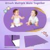 Giantex 4’x10’x 2″ Gymnastics Mat, 4-Panel Folding Aerobics Exercise Mat w/Hook & Loop Fastener, Carrying Handle, Portable Tumbling Mat for Stretching Yoga Cheerleading Martial Arts(Purple)