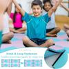 Giantex 4’x10’x 2″ Gymnastics Mat, 4-Panel Folding Aerobics Exercise Mat w/Hook & Loop Fastener, Carrying Handle, Portable Tumbling Mat for Stretching Yoga Cheerleading Martial Arts(Pink/Light Blue)