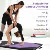 Giantex 4’x10’x 2″ Gymnastics Mat, 4-Panel Folding Aerobics Exercise Mat w/Hook & Loop Fastener, Carrying Handle, Portable Tumbling Mat for Stretching Yoga Cheerleading Martial Arts(Purple/Black)