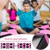 Giantex 4’x10’x 2″ Gymnastics Mat, 4-Panel Folding Aerobics Exercise Mat w/Hook & Loop Fastener, Carrying Handle, Portable Tumbling Mat for Stretching Yoga Cheerleading Martial Arts(Black/Rose)