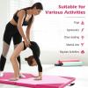 Giantex 4’x10’x 2″ Gymnastics Mat, 4-Panel Folding Aerobics Exercise Mat w/Hook & Loop Fastener, Carrying Handle, Portable Tumbling Mat for Stretching Yoga Cheerleading Martial Arts(Pink/Rose)