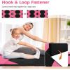 Giantex 4’x10’x 2″ Gymnastics Mat, 4-Panel Folding Aerobics Exercise Mat w/Hook & Loop Fastener, Carrying Handle, Portable Tumbling Mat for Stretching Yoga Cheerleading Martial Arts(Rose/Black)