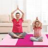 Giantex 4’x10’x 2″ Gymnastics Mat, 4-Panel Folding Aerobics Exercise Mat w/Hook & Loop Fastener, Carrying Handle, Portable Tumbling Mat for Stretching Yoga Cheerleading Martial Arts(Light Pink/Pink)