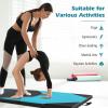 Giantex 4’x10’x 2″ Gymnastics Mat, 4-Panel Folding Aerobics Exercise Mat w/Hook & Loop Fastener, Carrying Handle, Portable Tumbling Mat for Stretching Yoga Cheerleading Martial Arts(Blue/Black)