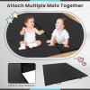 Giantex 4’x10’x 2″ Gymnastics Mat, 4-Panel Folding Aerobics Exercise Mat w/Hook & Loop Fastener, Carrying Handle, Portable Tumbling Mat for Stretching Yoga Cheerleading Martial Arts(Black)