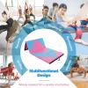 Giantex 4’x8′ Gymnastics Mat, 2″ Thick Folding Tumbling Mat with Carrying Handles, Foldable Gym Mat with Hook and Loop Fastener, Cheer Mats for Kids Adults Home Exercise Aerobics Fitness(Rose/Blue)