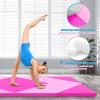 Giantex 4’x8′ Gymnastics Mat, 2″ Thick Folding Tumbling Mat with Carrying Handles, Foldable Gym Mat with Hook and Loop Fastener, Cheer Mats for Kids Adults Home Exercise Aerobics Fitness(Pink/Purple)