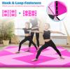 Giantex 4’x8′ Gymnastics Mat, 2″ Thick Folding Tumbling Mat with Carrying Handles, Foldable Gym Mat with Hook and Loop Fastener, Cheer Mats for Kids Adults Home Exercise Aerobics Fitness(Pink/Purple)
