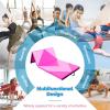 Giantex 4’x8′ Gymnastics Mat, 2″ Thick Folding Tumbling Mat with Carrying Handles, Foldable Gym Mat with Hook and Loop Fastener, Cheer Mats for Kids Adults Home Exercise Aerobics Fitness(Pink/Purple)