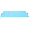 Giantex 4’x8′ Gymnastics Mat, 2″ Thick Folding Tumbling Mat with Carrying Handles, Foldable Gym Mat with Hook and Loop Fastener, Cheer Mats for Kids Adults Home Exercise Aerobics Fitness(Light Blue)