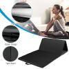 Giantex 4’x8′ Gymnastics Mat, 2″ Thick Folding Tumbling Mat with Carrying Handles, Foldable Gym Mat with Hook and Loop Fastener, Cheer Mats for Kids Adults Home Exercise Aerobics Fitness(Black)