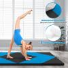 Giantex 4’x8′ Gymnastics Mat, 2″ Thick Folding Tumbling Mat with Carrying Handles, Foldable Gym Mat with Hook and Loop Fastener, Cheer Mats for Kids Adults Home Exercise Aerobics Fitness(Blue/Black)