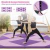 Giantex 4’x8′ Gymnastics Mat, 2″ Thick Folding Tumbling Mat with Carrying Handles, Foldable Gym Mat with Hook and Loop Fastener, Cheer Mats for Kids Adults Home Exercise Aerobics Fitness(Light Pink/Purple)
