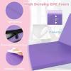 Giantex 4’x8′ Gymnastics Mat, 2″ Thick Folding Tumbling Mat with Carrying Handles, Foldable Gym Mat with Hook and Loop Fastener, Cheer Mats for Kids Adults Home Exercise Aerobics Fitness(Violet)