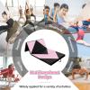 Giantex 4’x8′ Gymnastics Mat, 2″ Thick Folding Tumbling Mat with Carrying Handles, Foldable Gym Mat with Hook and Loop Fastener, Cheer Mats for Kids Adults Home Exercise Aerobics Fitness(Light Pink/Black)
