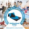 Giantex 4’x8′ Gymnastics Mat, 2″ Thick Folding Tumbling Mat with Carrying Handles, Foldable Gym Mat with Hook and Loop Fastener, Cheer Mats for Kids Adults Home Exercise Aerobics Fitness(Blue/Black)