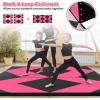 Giantex 4’x8′ Gymnastics Mat, 2″ Thick Folding Tumbling Mat with Carrying Handles, Foldable Gym Mat with Hook and Loop Fastener, Cheer Mats for Kids Adults Home Exercise Aerobics Fitness(Black/Pink)