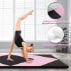 Giantex 4’x8′ Gymnastics Mat, 2″ Thick Folding Tumbling Mat with Carrying Handles, Foldable Gym Mat with Hook and Loop Fastener, Cheer Mats for Kids Adults Home Exercise Aerobics Fitness(Light Pink/Black)