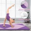 Giantex 4’x8′ Gymnastics Mat, 2″ Thick Folding Tumbling Mat with Carrying Handles, Foldable Gym Mat with Hook and Loop Fastener, Cheer Mats for Kids Adults Home Exercise Aerobics Fitness(Light Pink/Purple)
