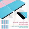 Giantex 4’x8′ Gymnastics Mat, 2″ Thick Folding Tumbling Mat with Carrying Handles, Foldable Gym Mat with Hook and Loop Fastener, Cheer Mats for Kids Adults Home Exercise Aerobics Fitness(Blue/Pink)