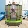 Giantex 55” Mini Kids Trampoline With Safety Enclosure Net, ASTM Approved, No-Gap Safe Design, Easy to Assemble 4.6 Ft Outdoor Indoor Small Toddler(Green)