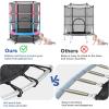 Giantex 55” Mini Kids Trampoline With Safety Enclosure Net, ASTM Approved, No-Gap Safe Design, Easy to Assemble 4.6 Ft Outdoor Indoor Small Toddler(Pink+Blue)