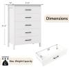 Giantex 5-Drawer Dresser for Bedroom, 41.5″ Storage Cabinet with 5 Drawers, Anti-Tip Kit, Multipurpose Clothes Organizer, Chest of Drawers for Closet, Nursery, Entryway Storage Floor Cabinet, Black(White)