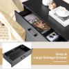Giantex 5-Drawer Dresser for Bedroom, 41.5″ Storage Cabinet with 5 Drawers, Anti-Tip Kit, Multipurpose Clothes Organizer, Chest of Drawers for Closet, Nursery, Entryway Storage Floor Cabinet, Black(Black)