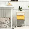 Giantex 6 Storage Drawer Cart Rolling Organizer Cart for Tools Scrapbook Paper Home Office School Multipurpose Mobile Utility Cart (Black Gradient)(Beige+Yellow+Gray)