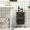 Giantex 6 Storage Drawer Cart Rolling Organizer Cart for Tools Scrapbook Paper Home Office School Multipurpose Mobile Utility Cart (Black Gradient)(Black)
