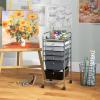 Giantex 6 Storage Drawer Cart Rolling Organizer Cart for Tools Scrapbook Paper Home Office School Multipurpose Mobile Utility Cart (Black Gradient)(Black Gradient)