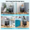 Giantex 6 Storage Drawer Cart Rolling Organizer Cart for Tools Scrapbook Paper Home Office School Multipurpose Mobile Utility Cart (Black Gradient)(Black Gradient)