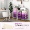 Giantex 6 Storage Drawer Cart Rolling Organizer Cart for Tools Scrapbook Paper Home Office School Multipurpose Mobile Utility Cart (Black Gradient)(Purple Gradient)