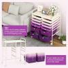 Giantex 6 Storage Drawer Cart Rolling Organizer Cart for Tools Scrapbook Paper Home Office School Multipurpose Mobile Utility Cart (Black Gradient)(Purple Gradient)