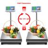 Giantex 660lbs Weight Computing Digital Scale Floor Platform Scale Postal Scale Accurate Shipping Mailing LB/KG Price Calculator Stainless Steel High-Definition Display Screen