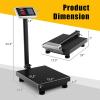 Giantex 660lbs Weight Computing Digital Scale Floor Platform Scale for Weighing Luggage Package Shipping Mailing Postal Scale with Accurate LB/KG Price Calculator, High-Definition Display (Silver)(Black)