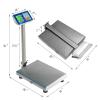 Giantex 660lbs Weight Computing Digital Scale Floor Platform Scale for Weighing Luggage Package Shipping Mailing Postal Scale with Accurate LB/KG Price Calculator, High-Definition Display (Silver)(Silver)