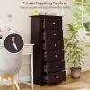 Giantex 6-Drawer Dresser for Bedroom, Wooden Chest of Drawers w/Metal Handles & Large Capacity, 16″ D x 23.5″ W x 53.5″ H Clothes Organizer, Modern Tall Dresser for Bedroom, Entryway, Living Room(Brown)