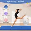 Giantex 6’x 2′ Gymnastics Mat, 2″ Thick Folding Tumbling Mat with Hook and Loop Fastener, Foldable Gym Mat with Carrying Handles, Cheer Mats for Kids Adults Home Exercise Aerobics Fitness(Dark Blue)