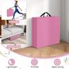 Giantex 6’x 2′ Gymnastics Mat, 2″ Thick Folding Tumbling Mat with Hook and Loop Fastener, Foldable Gym Mat with Carrying Handles, Cheer Mats for Kids Adults Home Exercise Aerobics Fitness(Pink)