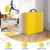 Giantex 6’x 2′ Gymnastics Mat, 2″ Thick Folding Tumbling Mat with Hook and Loop Fastener, Foldable Gym Mat with Carrying Handles, Cheer Mats for Kids Adults Home Exercise Aerobics Fitness(Pink&Yellow)