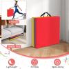 Giantex 6’x 2′ Gymnastics Mat, 2″ Thick Folding Tumbling Mat with Hook and Loop Fastener, Foldable Gym Mat with Carrying Handles, Cheer Mats for Kids Adults Home Exercise Aerobics Fitness(Multicolor)